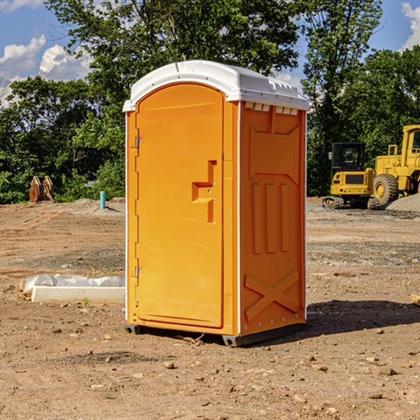 can i customize the exterior of the portable restrooms with my event logo or branding in New Hartford